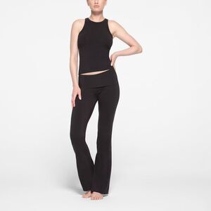 Skims Cotton Jersey High Neck Tank Soot Size Small